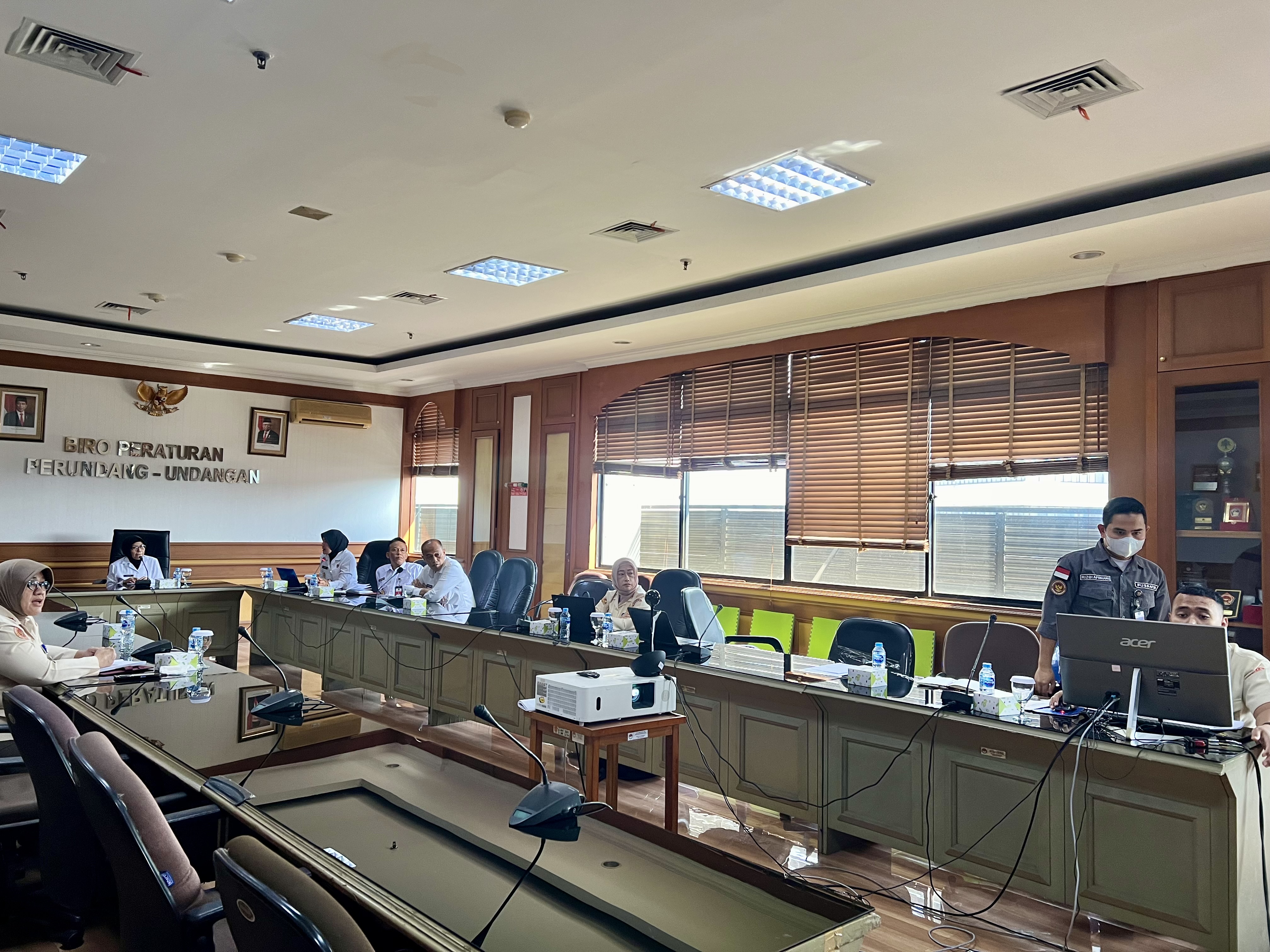 Rapat Koordinasi Pembahasan Teknis Pengelolaan Jaringan Dokumentasi dan Informasi Hukum Kementerian Pertahanan