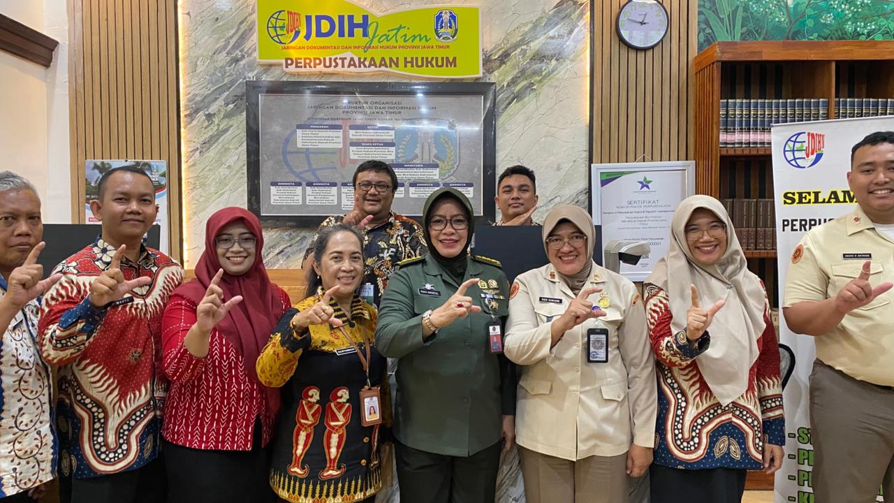 Kunjungan Studi Banding Tim JDIH Kemhan ke JDIH Provinsi Jawa Timur